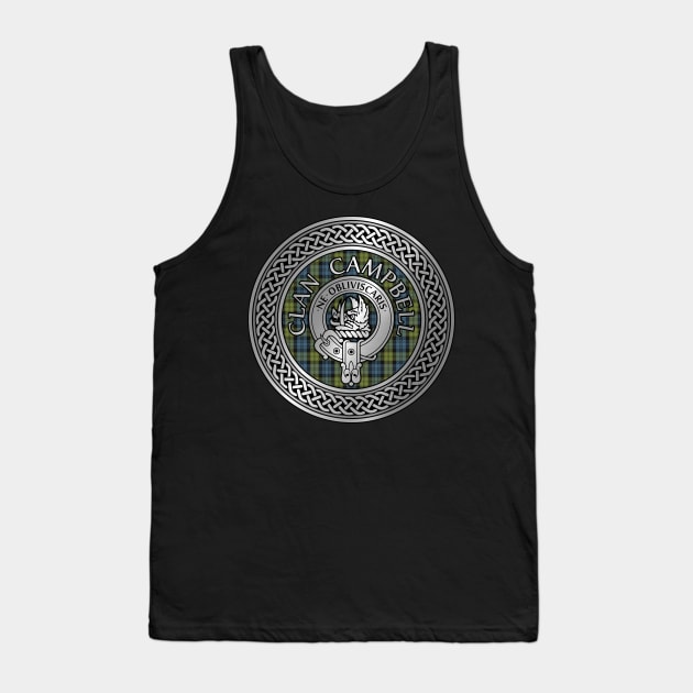 Clan Campbell Crest & Tartan Knot Tank Top by Taylor'd Designs